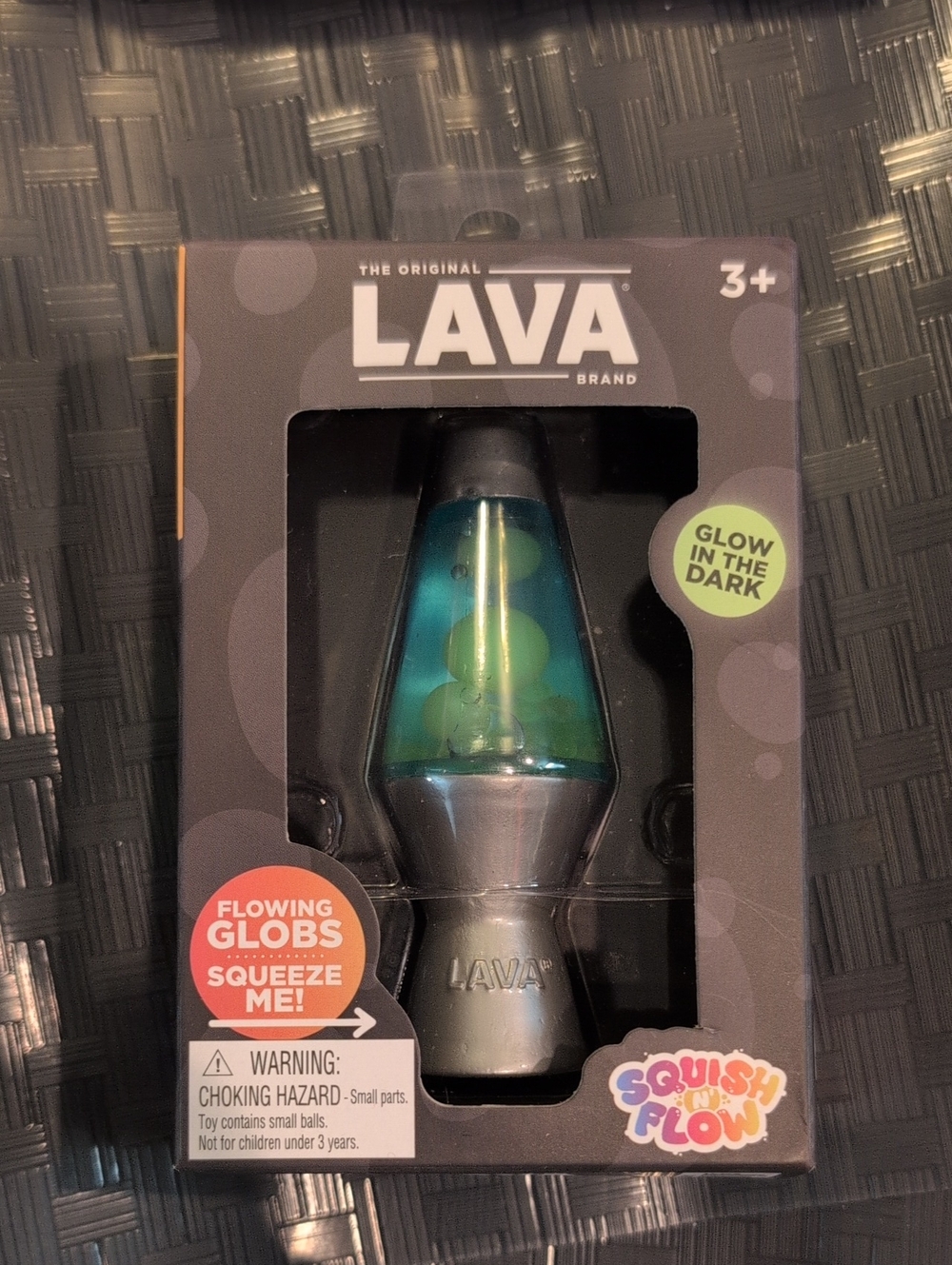 Glow-In-The-Dark Blue & Green Flowing Globes Lamp - Brand Squishie